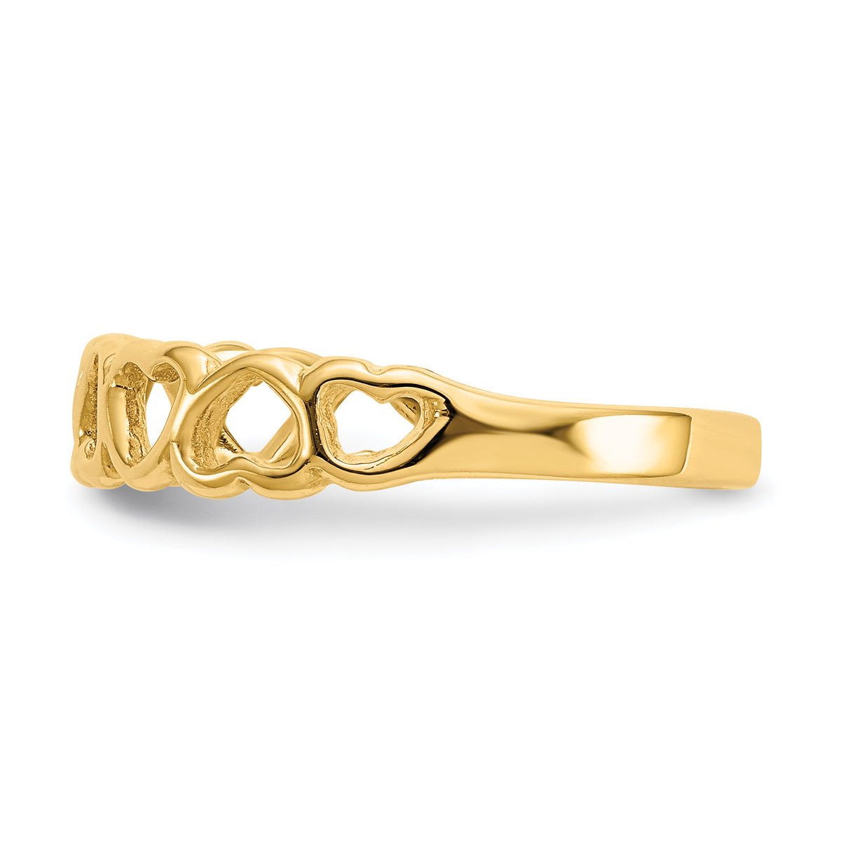 Gold Hearts Ring - 14k Yellow Gold