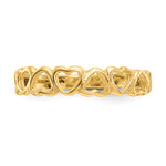 Gold Hearts Ring - 14k Yellow Gold