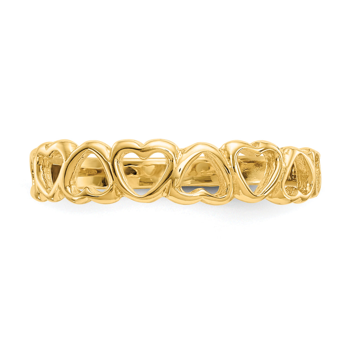 Gold Hearts Ring - 14k Yellow Gold