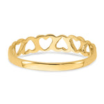Gold Hearts Ring - 14k Yellow Gold