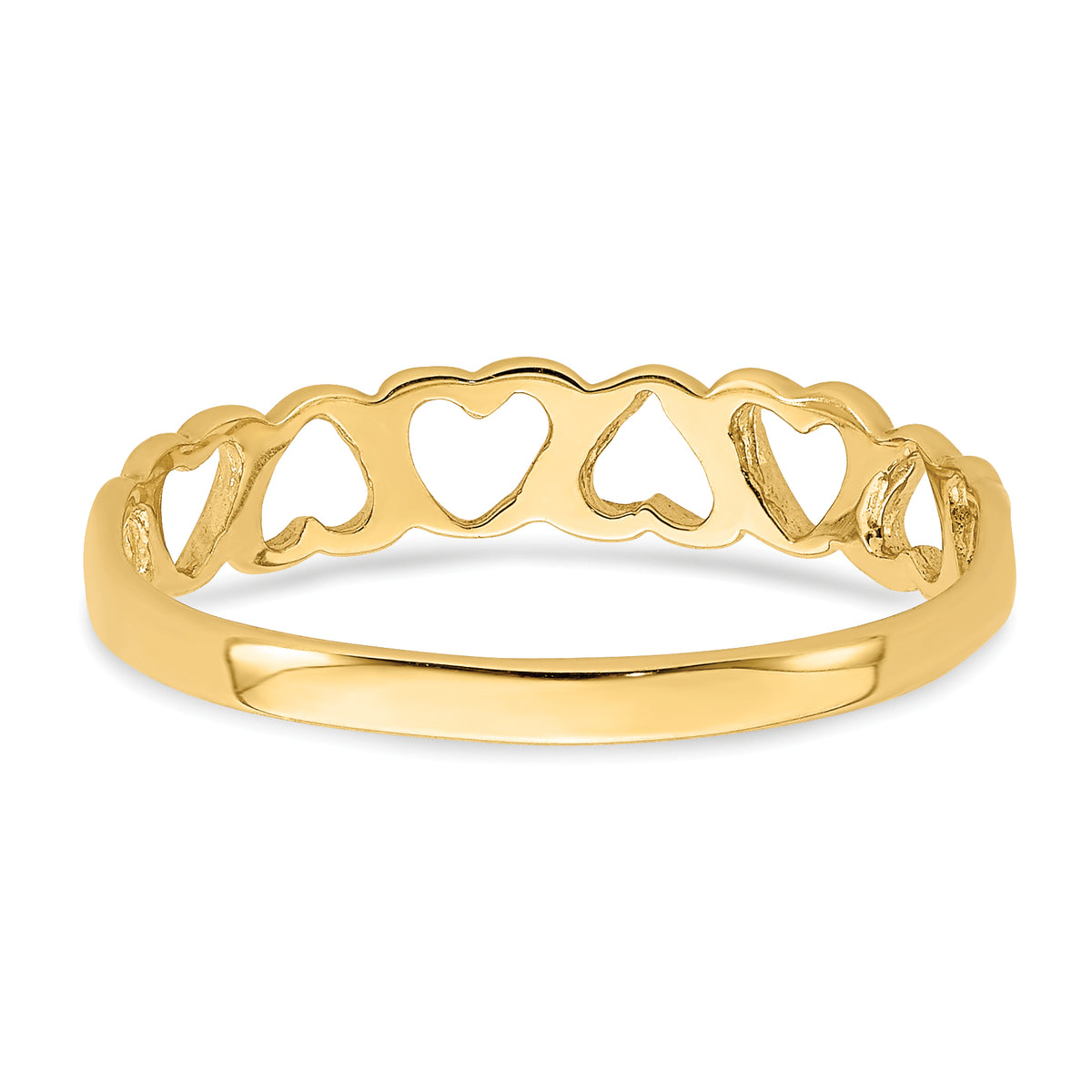 Gold Hearts Ring - 14k Yellow Gold