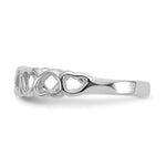 Gold Hearts Ring - 14k White Gold