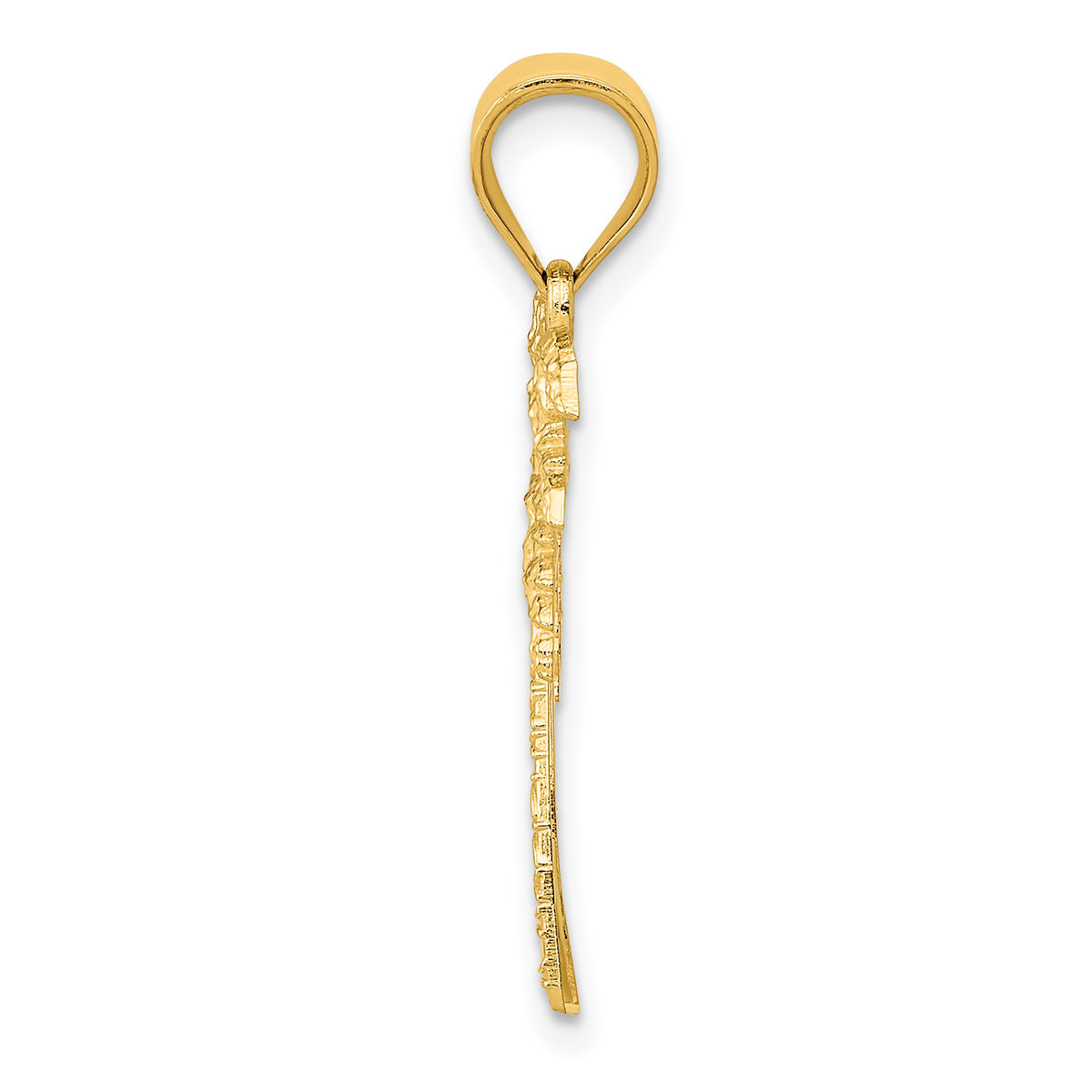 14k Yellow Gold Mini Palm Tree Pendant, view 2