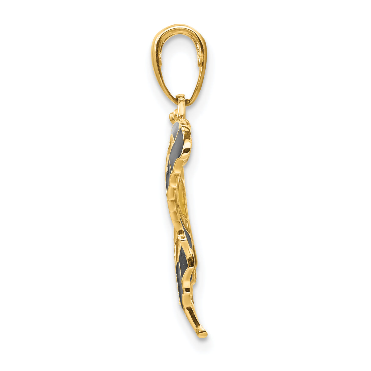Gold Polished Butterfly Pendant - 31 x 24 mm