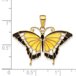 Gold Polished Butterfly Pendant - 31 x 24 mm