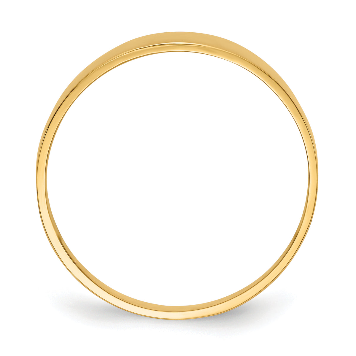 Polished 3-6mm Flat-top Tapered Cigar Band Ring - 14k Yellow Gold