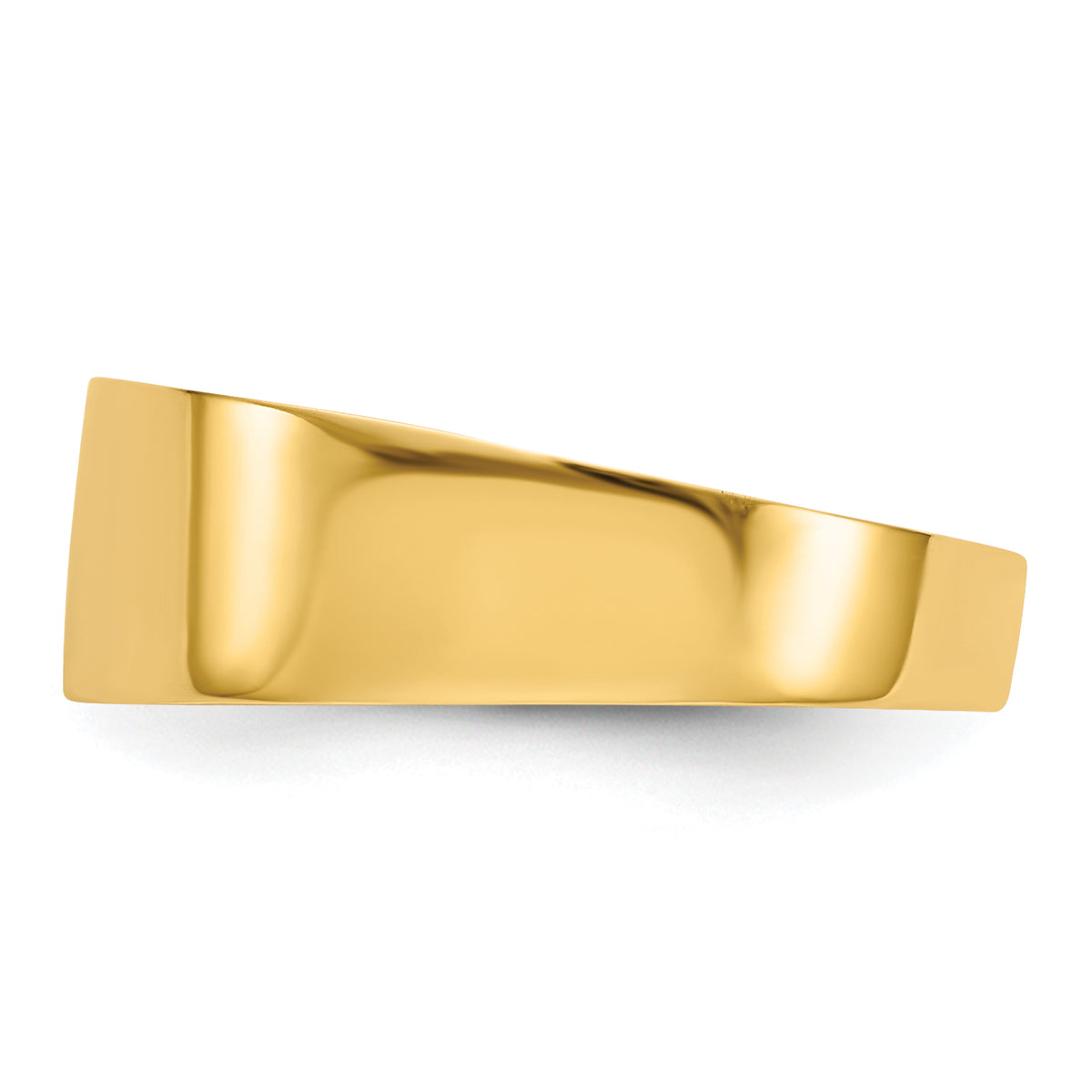 Polished 3-6mm Flat-top Tapered Cigar Band Ring - 14k Yellow Gold