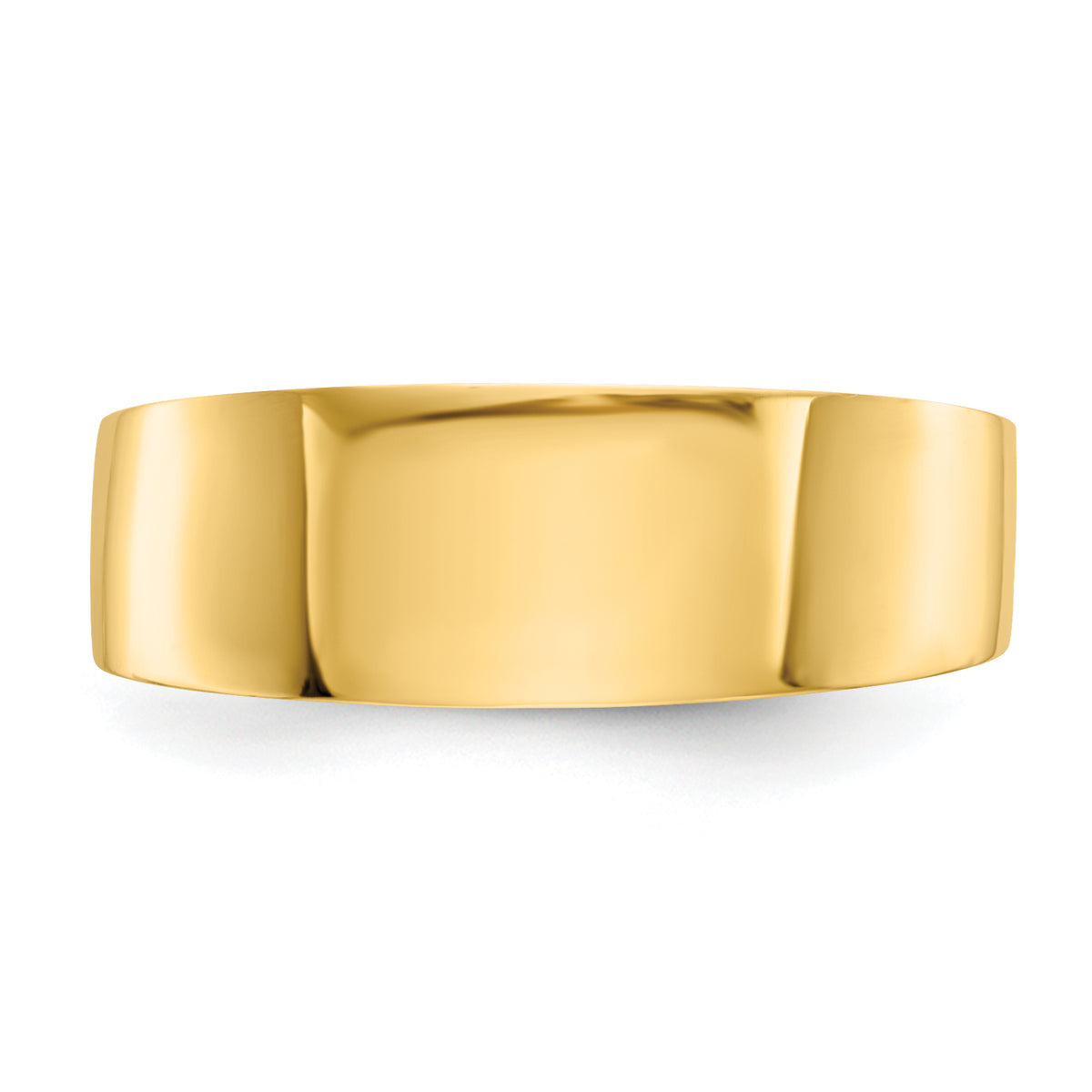 Polished 3-6mm Flat-top Tapered Cigar Band Ring - 14k Yellow Gold