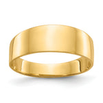 Polished 3-6mm Flat-top Tapered Cigar Band Ring - 14k Yellow Gold
