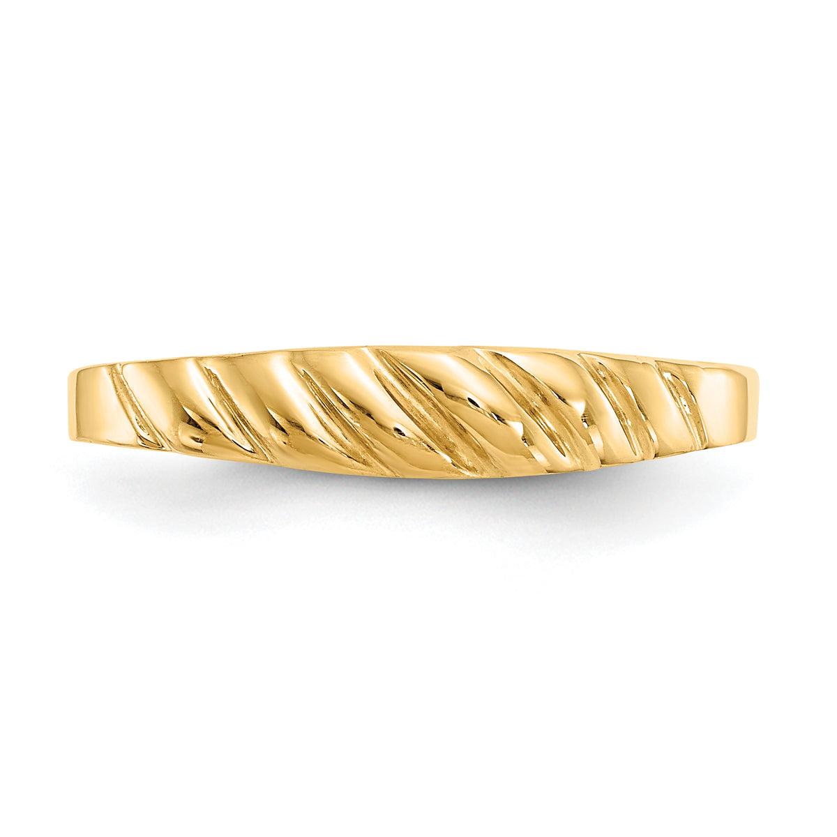 Gold Polished Valley Dome Ring - 14k Yellow Gold