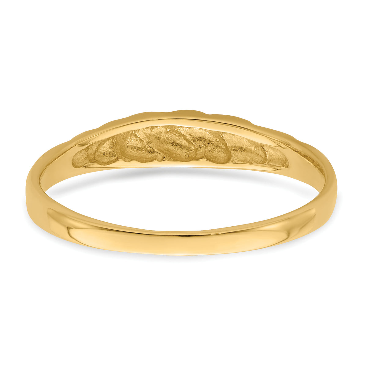 Gold Polished Valley Dome Ring - 14k Yellow Gold
