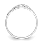 Gold Polished Valley Dome Ring - 14k White Gold
