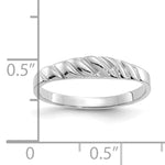 Gold Polished Valley Dome Ring - 14k White Gold