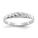 Gold Polished Valley Dome Ring - 14k White Gold