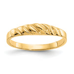 Gold Polished Valley Dome Ring - 14k Yellow Gold
