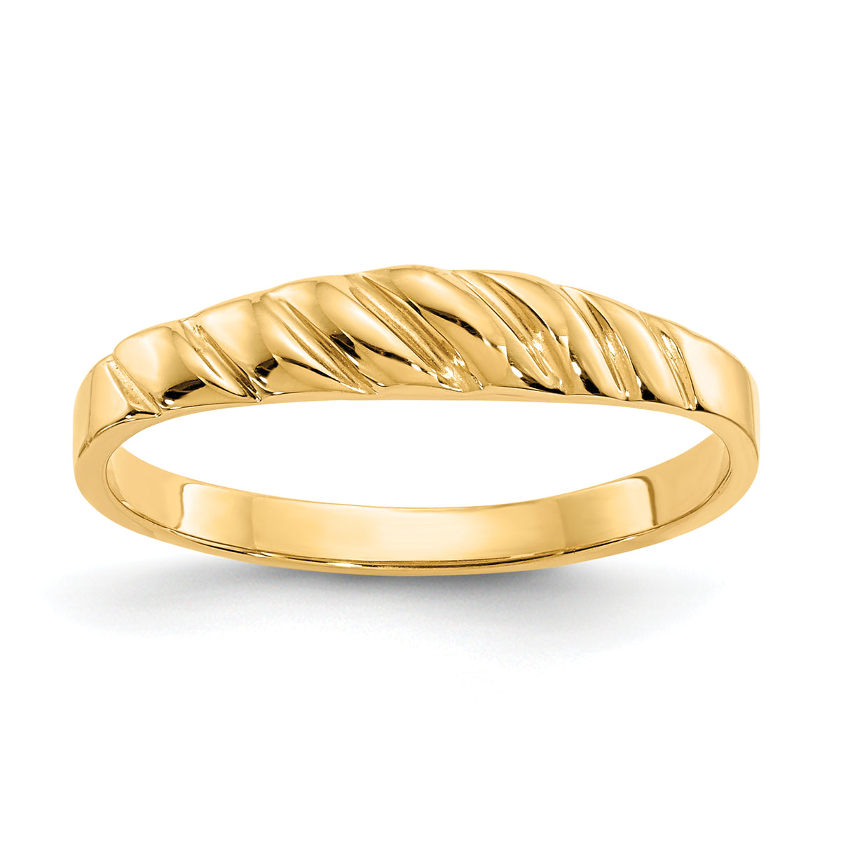 Gold Polished Valley Dome Ring - 14k Yellow Gold