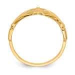 Polished Claddagh Ring - 14k Yellow Gold