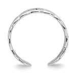 Gold Polished Celtic Toe Ring - 14k White Gold