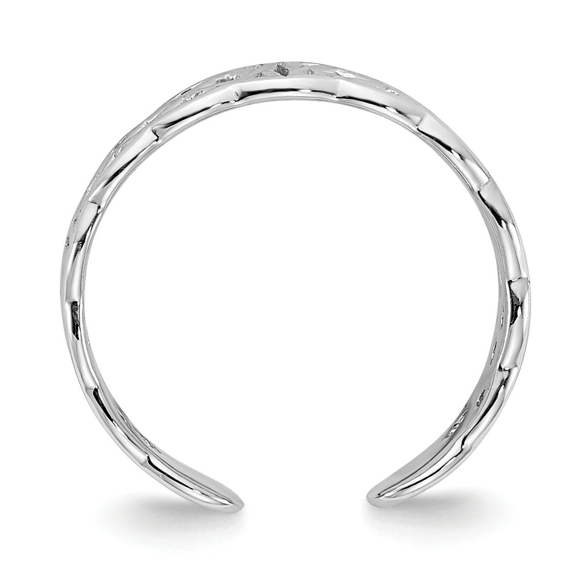 Gold Polished Celtic Toe Ring - 14k White Gold