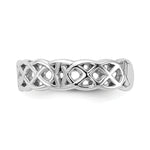 Gold Polished Celtic Toe Ring - 14k White Gold