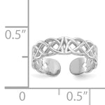 Gold Polished Celtic Toe Ring - 14k White Gold