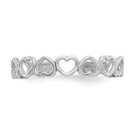 Gold Polished Heart Toe Ring - 14k White Gold