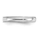 Gold Polished and Beaded Toe Ring - 14k White Gold