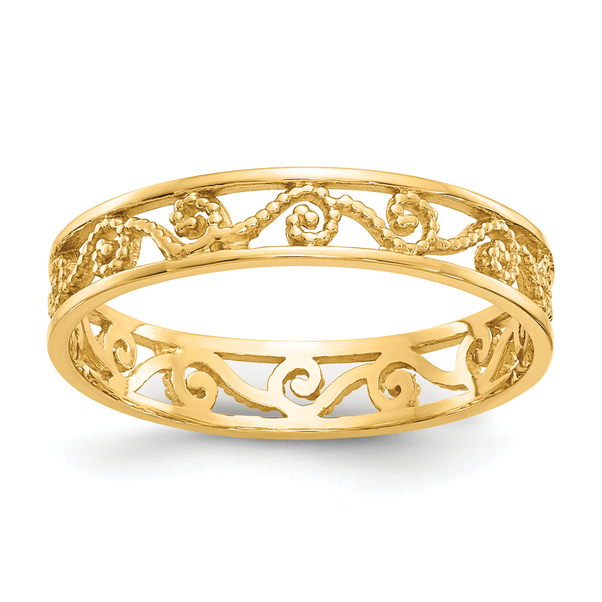 Gold Polished Classic Ring - 14k Yellow Gold