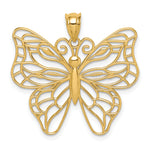 Gold Polished Butterfly Pendant