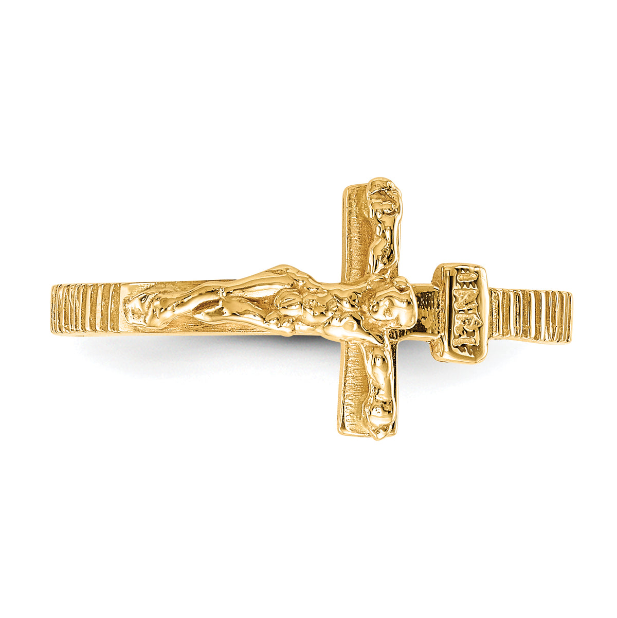 Gold Polished Religious Ring - 14k Yellow Gold