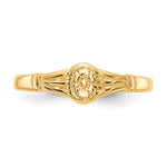 14K Polished Oval Flower Size 2.25 Ring