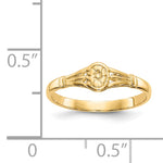 14K Polished Oval Flower Size 2.25 Ring