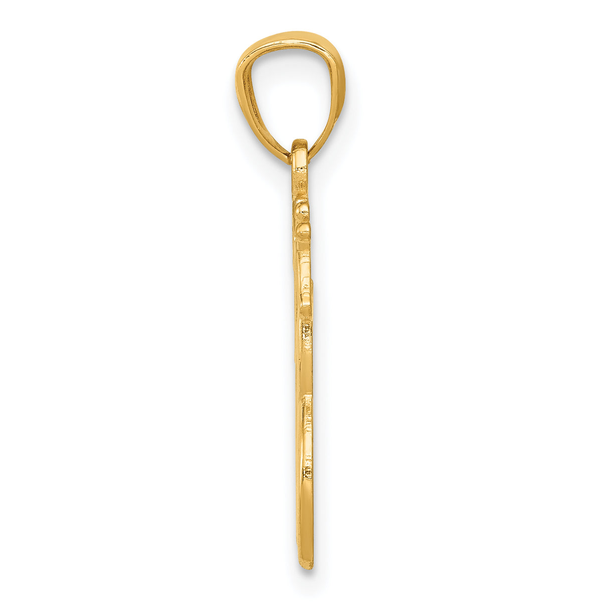 14k Yellow Gold Polished Interlocking Giraffes Pendant, view 2