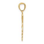 14k Diamond-cut Polished RN Registered Nurse Pendant