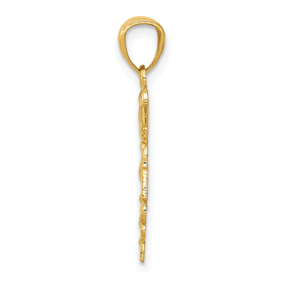 14k Diamond-cut Polished RN Registered Nurse Pendant