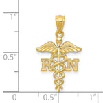 14k Diamond-cut Polished RN Registered Nurse Pendant