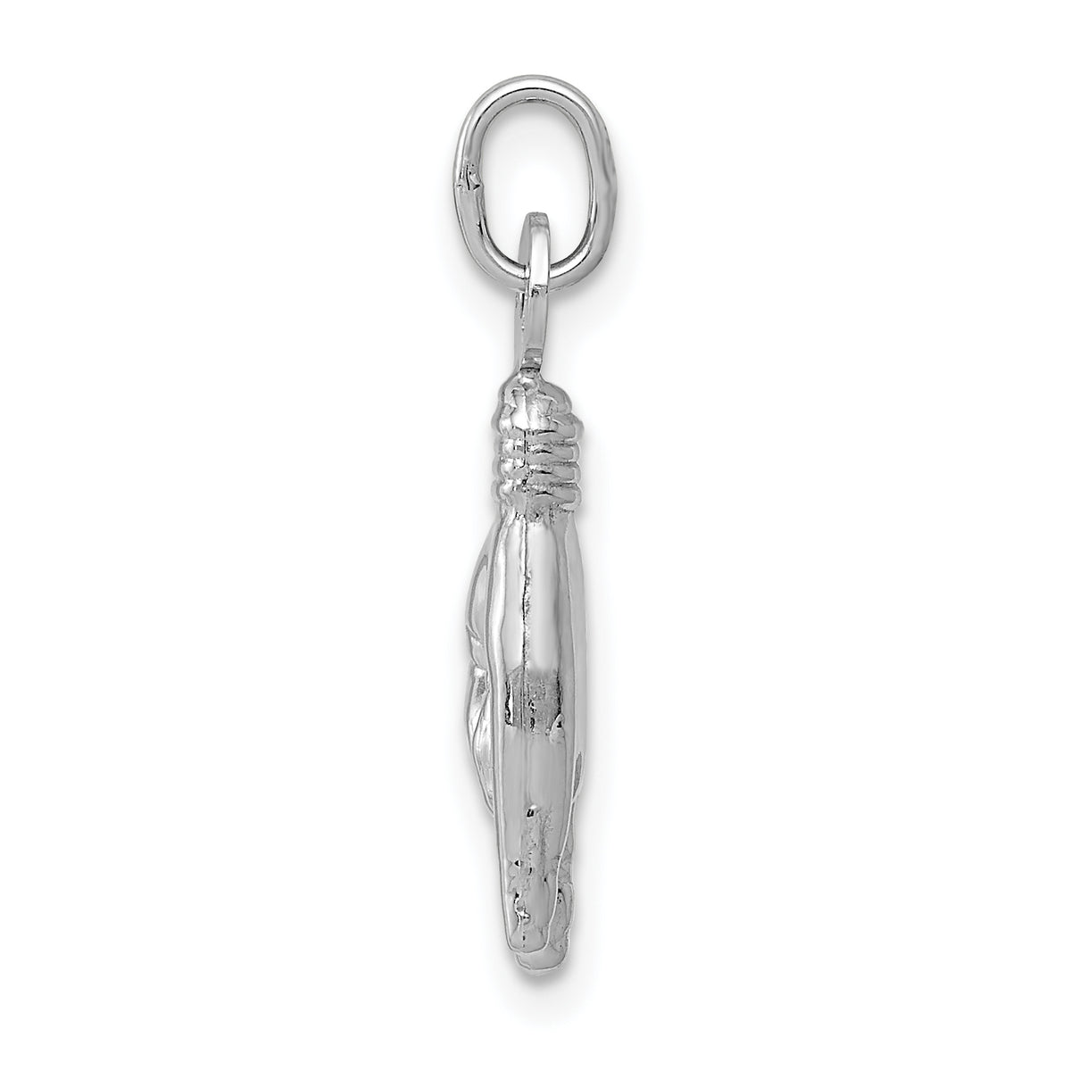 Gold Polished Sign Language Pendant - 14k White Gold