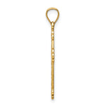 14k Yellow Gold Satin and Polished Faith Cross Pendant, view 2