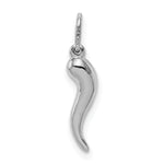 Gold Polished Italian Horn Pendant - 14k White Gold / 5 x 14.5 mm