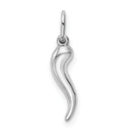 Gold Polished Italian Horn Pendant - 14k White Gold / 5 x 14.5 mm