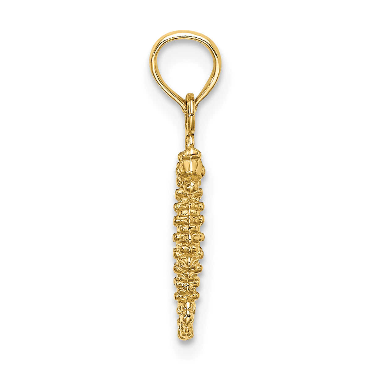 Gold Polished Seahorse Pendant - 14k Yellow Gold / 6.5 x 16.5 mm
