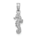 Gold Polished Seahorse Pendant - 14k White Gold / 6.5 x 16.5 mm
