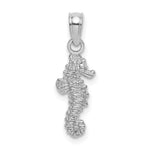 Gold Polished Seahorse Pendant - 14k White Gold / 6.5 x 16.5 mm