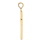 Gold Polished Latin Pendant - 14k Yellow Gold / 23 x 34.8 mm / 42.8x23mm