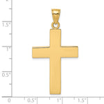 Gold Polished Latin Pendant - 14k Yellow Gold / 23 x 34.8 mm / 42.8x23mm