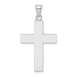 Gold Polished Latin Pendant - 14k White Gold / 23 x 34.8 mm / 42.8x23mm
