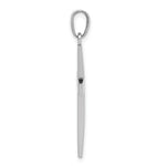 Gold Polished Latin Pendant - 14k White Gold / 17.5 x 29 mm / 36x17.5mm