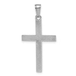 Gold Polished Latin Pendant - 14k White Gold / 17.5 x 29 mm / 36x17.5mm