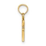 Gold Polished Latin Pendant - 14k Yellow Gold / 5.8 x 12.3 mm / 17.3x5.8mm