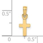 Gold Polished Latin Pendant - 14k Yellow Gold / 5.8 x 12.3 mm / 17.3x5.8mm